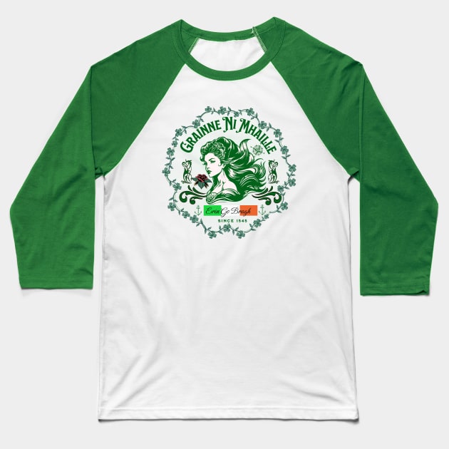 Grainne Ni Mhaille Shamrocks Baseball T-Shirt by Bootylicious